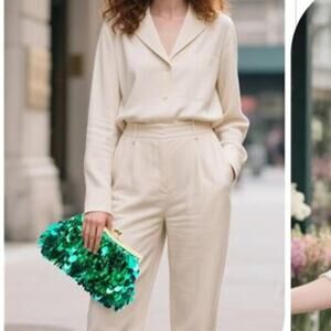 Sparkly Green Evening Clutch Purse for Women Elegant Sequined Party Handbag